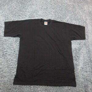 County FB Shirt Mens 2XL Black Heavy Hard Blank Tee Short Sleeve Cotton NWOT